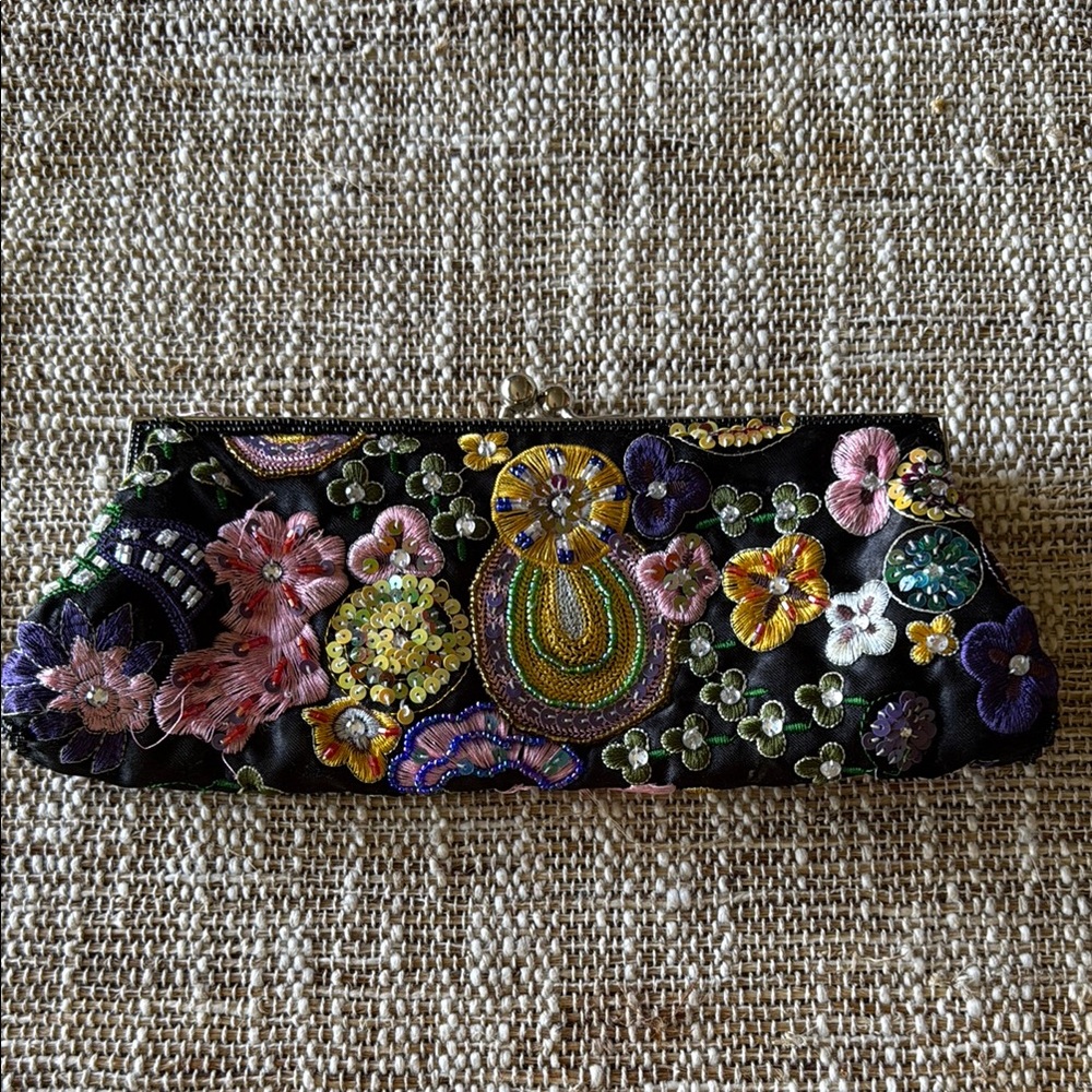 Embroidered Clutch